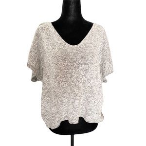 Light Grey Draped Short Sleeved Shirt